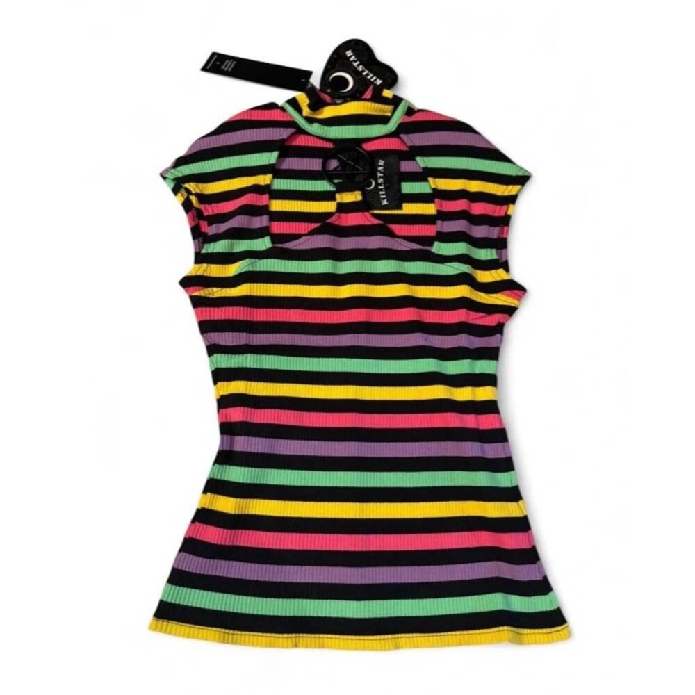 Killstar "Rainbow Warrior" Striped Turtleneck